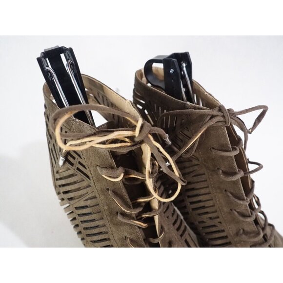 Sam Edelman Rocco Brown Suede Cutout Lace Up Block Heels, Size 9.5 (US) - Picture 7 of 14